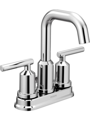Starseven Moen 6150BN Gibson Two-Handle Centerset High Arc Bathroom Faucet With Drain Assembly, Brushe