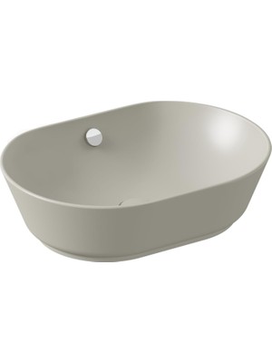 Starseven Geo 7427B020-0012 Oval Çanak Lavabo, 55 Cm, Mat Bej
