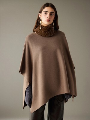 Lc Waikiki Yeni Sezon Bisiklet Yaka Oversize Kadın Triko Panço