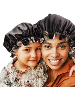 Starseven Mommy And Me Bonnet Seti Saten Kaput Uyku Başlığı Ayarlanabilir Saç Kaputu Kadınlar Bebekler, Ço