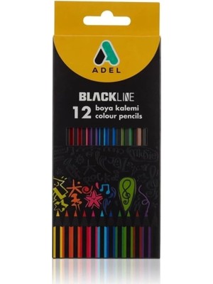 Starseven Adel Blackline Boya Kalemi 12 Renk, Tam Boy