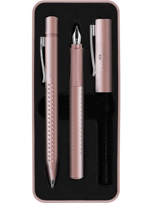 Starseven Faber-Castell 2011 Hediye Seti Gül Rengi, M Uçlu Dolma Kalem Xb Tükenmez Kalem, Metal Hediy