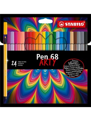 Starseven Stabilo Pen 68 Arty - Keçe Uçlu Boya Kalemi - 24'lü Paket - Çeşitli Renkler