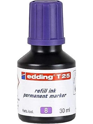 Starseven Edding T 25 Permanent Yedek Mürekkep - Kalıcı Mürekkep - Mor - 25 ml