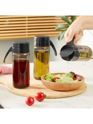 Starseven Mithra Life 3 Adet 500 ml Borosilikat Cam Sirke Sos Şişesi MIT1092