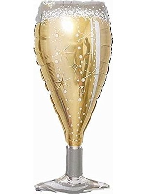 Starseven Gold 100X45 cm Büyük Boy Şampanya Bardağı Folyo Balon Bride To Bekarlığa Veda Partisi