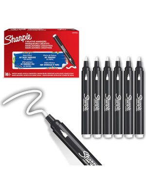 Starseven Sharpie Akrilik Markör, Yuvarlak Uç, Beyaz