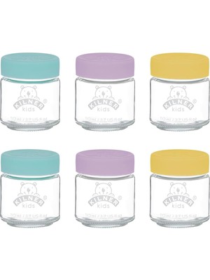 Starseven Kilner Silikon Kapaklı Bebek Kavanozları, Bebek Mamasını Dondurmak Veya Isıtmak Için Kap, Dondurucu