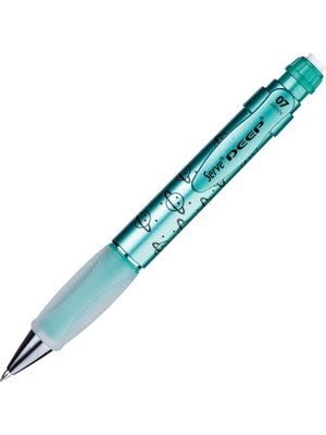 Starseven Serve Deep Mekanik Kurşun Kalem 0.7 mm Metalik Yeşil Gezegen Deseni