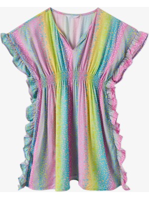 Penti Kız Çocuk Energy Leopar Desenli Ponponlu Kaftan