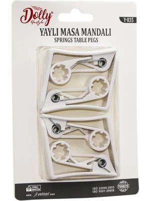 Uravas Store 4 Parça Plastik - Yaylı Masa Örtüsü Mandalı Kıskacı (5047)