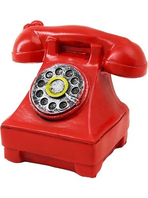 Subutu Kırmızı Ankesörlü Telefon Biblosu - Tasarım - Reçine Süs Eşyası