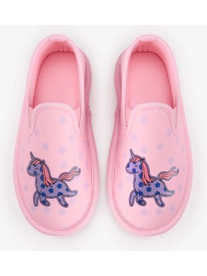Penti Kız Çocuk Pembe Loving Unicorn Dokulu Patik