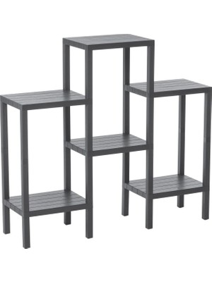 Uravas Store 6 Raflı - Gri Modüler Ünite Plastik 108X100X29 cm (5047)