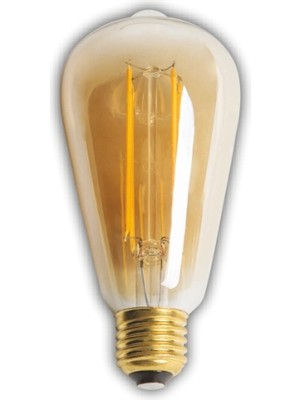 Ronanna 1 Adet Cata Ct 4313 Dimmerli LED Rustik Ampul 6W Amber Işık E27 Duy