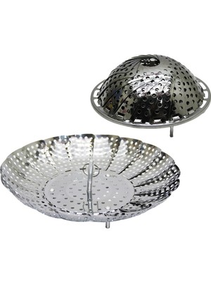 Uravas Store Küçük Metal Buharda Sebze Pişirici Sepet Haşlama Aparatı (5047)