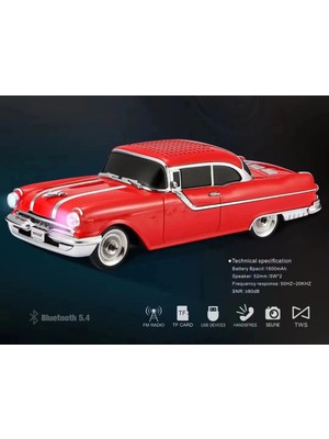 Ronanna Bluetooth Hoparlör Kırmızı Renk Fm Radyo Sd Kart USB Desteği Çoklu Bağlantı 5 Saat Dinleme