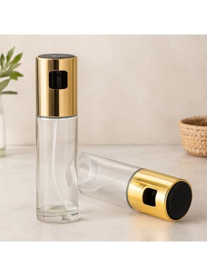 Uravas Store 100 ml Cam Yağdanlık Sprey Şişe (Ince Uzun, Krom Başlık)