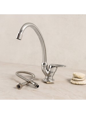 Uravas Store Tek Kollu Mermerüstü Lavabo Bataryası (Aç-Kapa)