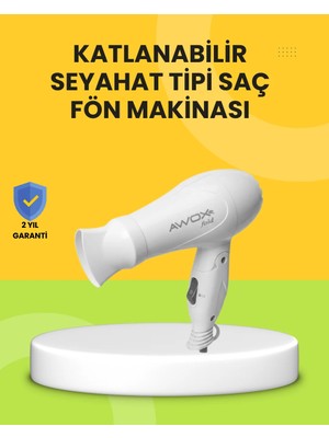Uravas Store Katlanır Gövdeli Saç Kurutma Makinesi Ev ve Valiz Kullanımı