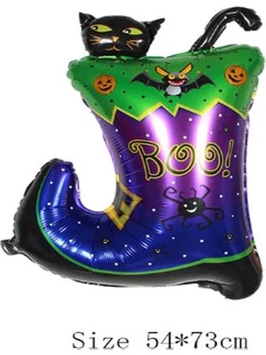 Renas Store Halloween Çizmeli Kara Kedi Folyo Bn