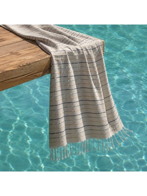 Evidea Soft Stripe Bodrum Peştamal - Ekru - 90X170 cm