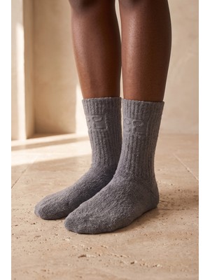 Katia & Bony Unisex Cool Havlu Soket Çorap Gri Melanj
