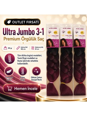 Renas Store 3 Paket / Afrika Örgüsü ve Rasta Için Sen Ombreli  3/1