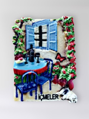 Mundy Içmeler Polyester Kabartmalı Magnet 5 x 6,5 cm Dekoratif Hediyelik Buzdolabı Süsü (KOD:1673)