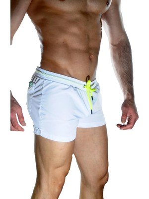 Renas Store Erkek Beyaz Mini Mayo Short