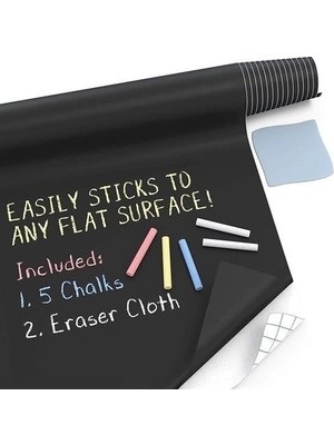 Renas Store Sticker Rulo Yapışkanlı Çocuk Yazı Yazma Tahtası Yazı Yazma Sticker