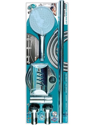 Renas Store Krom - Vakumlu  Lüks  Sürgülü Duş Seti (5528)