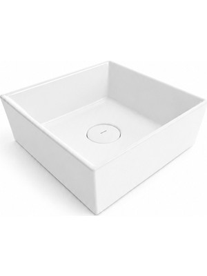 Bocchı VESSEL KARE LAVABO 38X38 CM - PARLAK BEYAZ