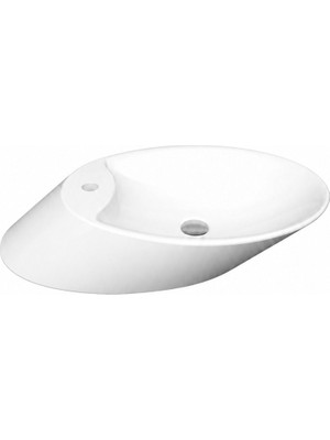 Bocchı VESSEL BATARYA BANKLI ÇANAK LAVABO 72 CM PARLAK BEYAZ (1021-001-0126)