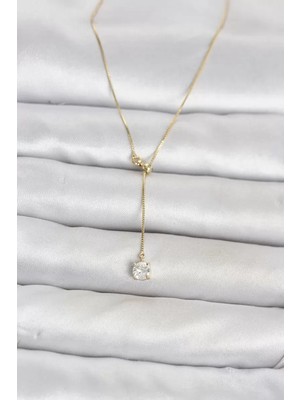 Renas Store Pirinç Gold Renk Asansörlü Model Kadın Kolye TJ-BKO11126