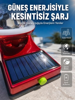 Renas Store Taşınabilir Solar LED Parti Lambası USB Şarjlı Renkli Dekoratif Aydınlatma