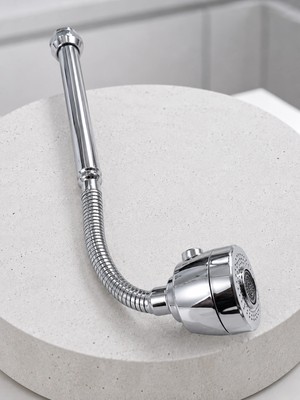 Renas Store Ayarlanabilir Musluk Başlığı Esnek Spiral Hortumlu Lavabo Uzatma Aparatı