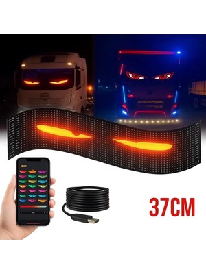 Renas Store Esnek USB 5V Bluetooth Uygulama Kontrollü 16X64 LED Matrix Panel, Kayan Yazı Gösterimi