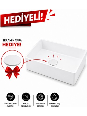 Lapino TEZGAH ÜSTÜ LAVABO 75*36 CM FLOPPY ESV-6075