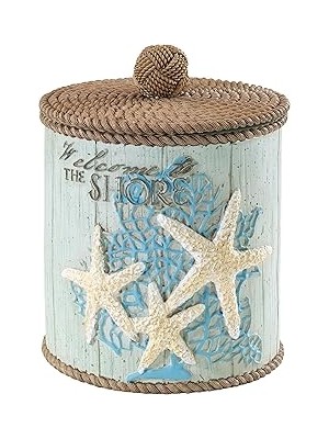 Renas Store Avanti Linens Countertop Beachcomber Collection Pamuk, Kapalı Kavanoz, Çok Renkli