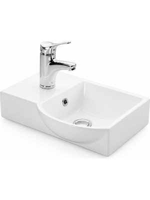 Lapino TEZGAHÜSTÜ MİNİ LAVABO 32*45*25 LİTOS SAĞ ESV-4779
