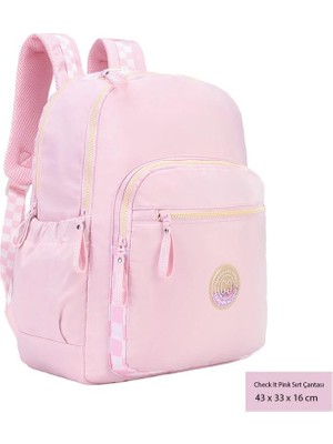 Marshmallow Back To School 26 / Check It Pink Sırt Çantası