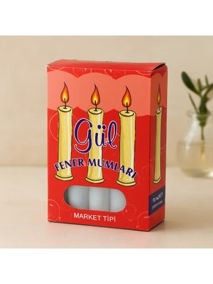 Renas Store Gül Kokulu Mum 10'lu Paket