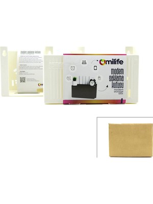 Renas Store Modem Saklama Kutusu - Plastik - Tek Renk - 25X15X6 cm