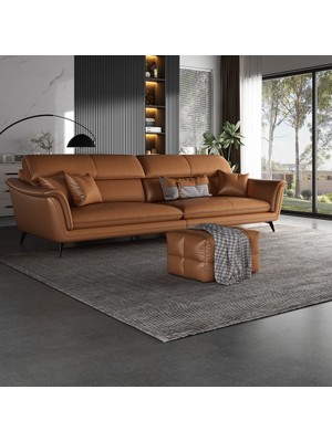 Veluxe Home & Living'den Senta Italyan Deri Modern Koltuk Hakiki Deri Modern Koltuk