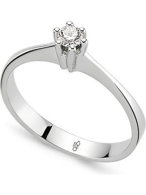 Harem Altın 0.20 Ct Tektaş Pırlanta  Yüzük RM-0730