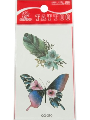 Renas Store Kelebek Yaprak Tattoo Dövme Sticker