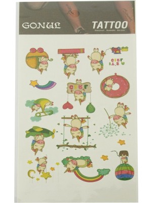 Renas Store Unicorn Tattoo Dövme Sticker