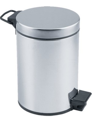 Renas Store Pedallı 3lt Krom Metal Çöp Kovası