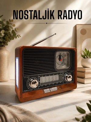 Renas Store Nostaljik Radyo Usb,aux ve Sd Kart Girişli Bluetooth Bağlantılı